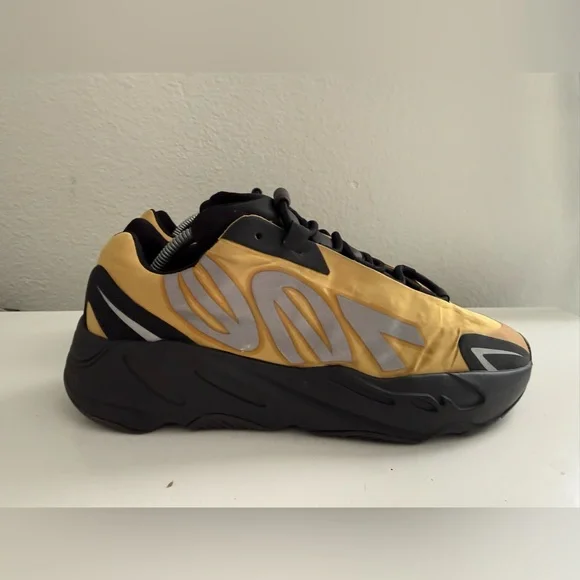 Adidas Yeezy Boost 700 MNVN 
Yeezy Wave Runner Sneakers in Gold and Black - Picture 3 of 10